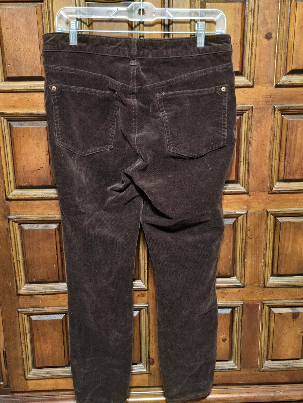 Pilcro Women’s Aubergine Corduroy Button Fly Skinny Pants Stretch Pockets Sz 30 - Picture 4 of 8